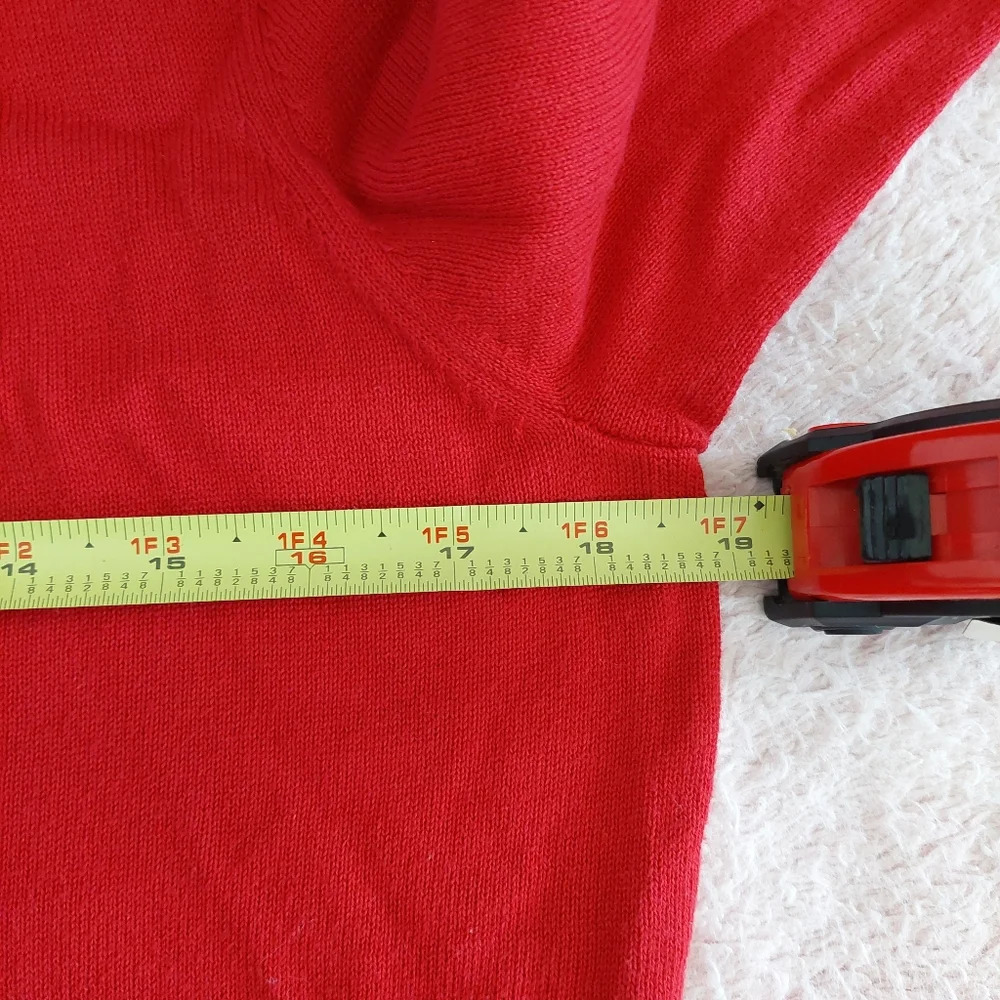 Christopher & Banks Red Dog Embroidered Cardigan Sweater Size Small - Picture 9 of 10